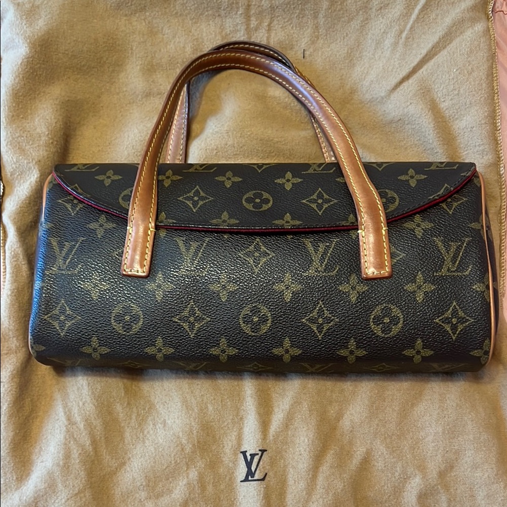 Louis Vuitton Black and Brown Monogram Clutch